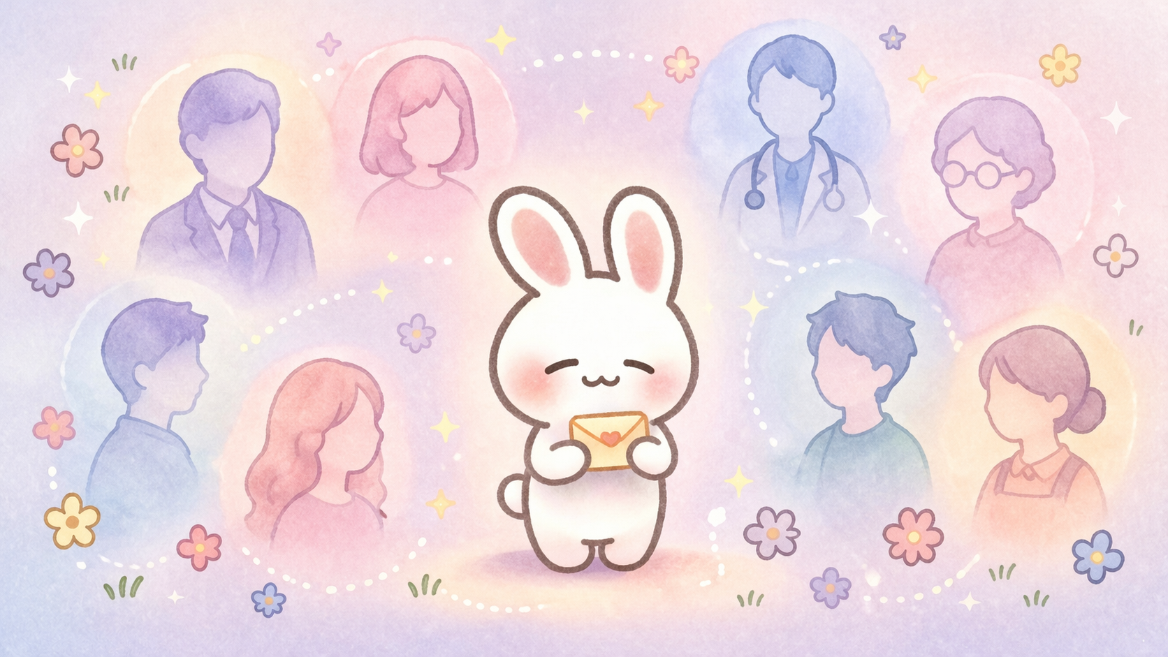 かわいいうさぎとコミュニティの絆